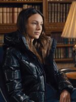 Fool Me Once 2024 Michelle Keegan Black Puffer Jacket