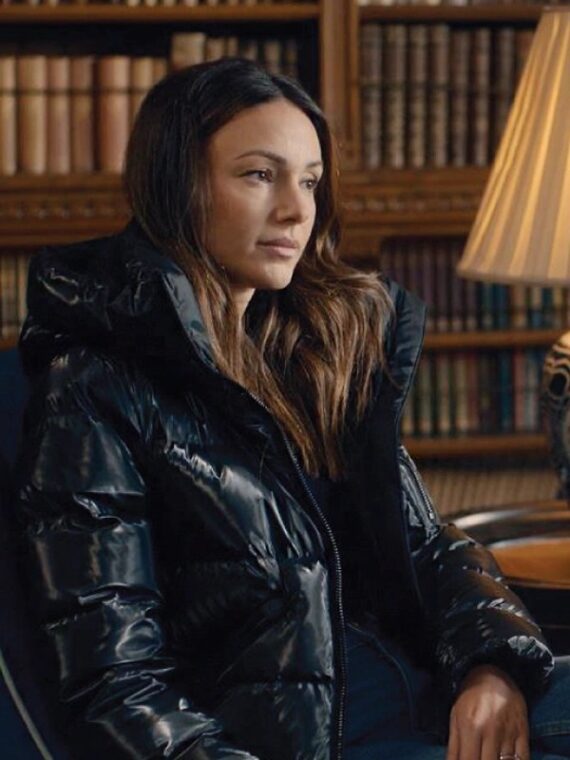 Fool Me Once 2024 Michelle Keegan Black Puffer Jacket
