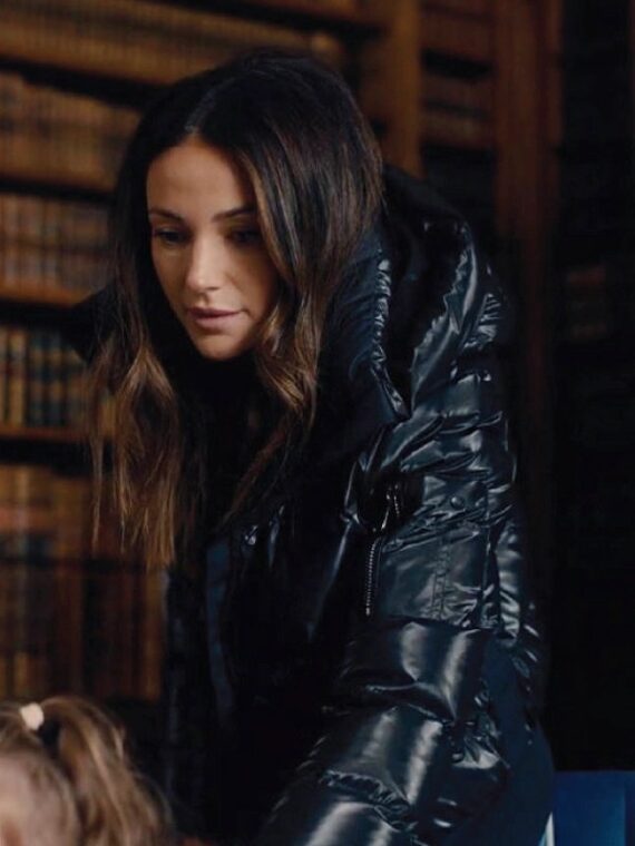 Fool Me Once 2024 Michelle Keegan Black Puffer Jacket