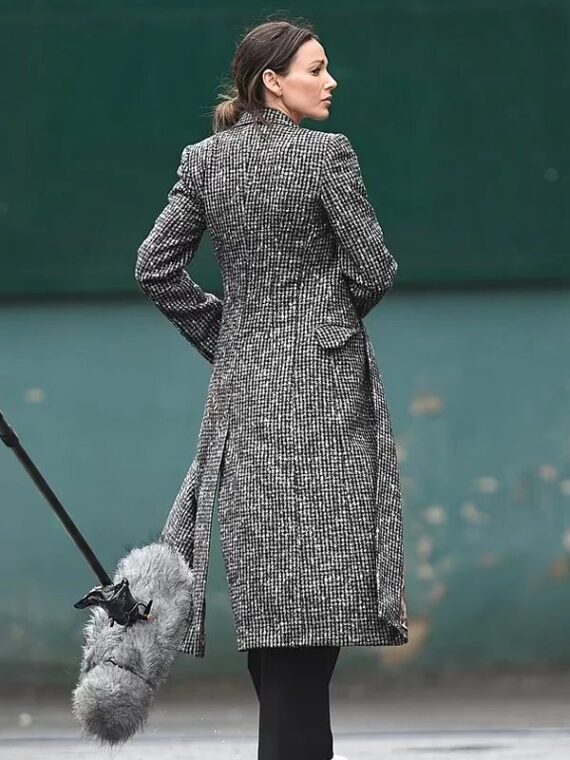 Michelle Keegan Fool Me Once 2024 Grey Trench Coat