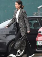 Michelle Keegan Fool Me Once 2024 Grey Trench Coat