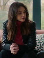 Fool Me Once 2024 Michelle Keegan Black Bomber Leather Jacket
