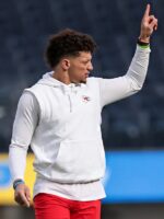 Patrick Mahomes White Sleeveless Hoodie