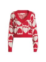 Valentines Day Hearts Checkered Sweater