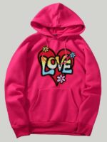 Red Love Heart Hoodie