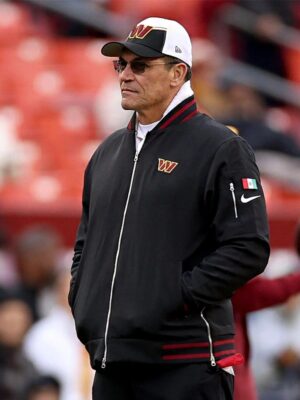 Washington Commanders Ron Rivera Black Bomber Jacket