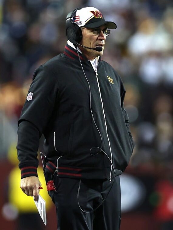 Washington Commanders Ron Rivera Black Bomber Jacket