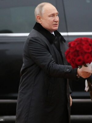 Russian President Vladimir Putin Black Mid-Length Coat
