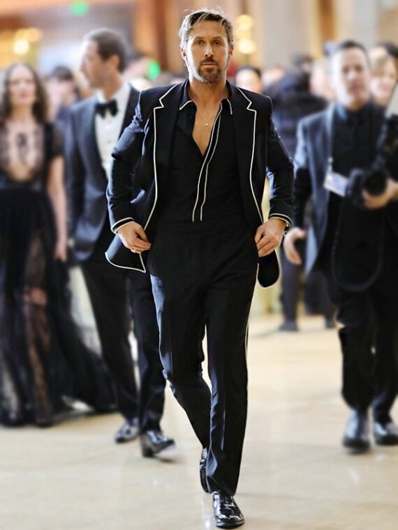 Ryan Gosling 2024 Golden Globes Suit