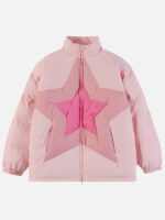 Star Patchwork Puffer Jacket