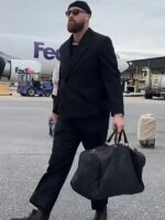 Travis Kelce AFC Championship Black Suit