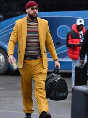 Travis Kelce Yellow Suit