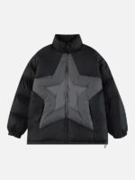 Star Patchwork Puffer Jacket