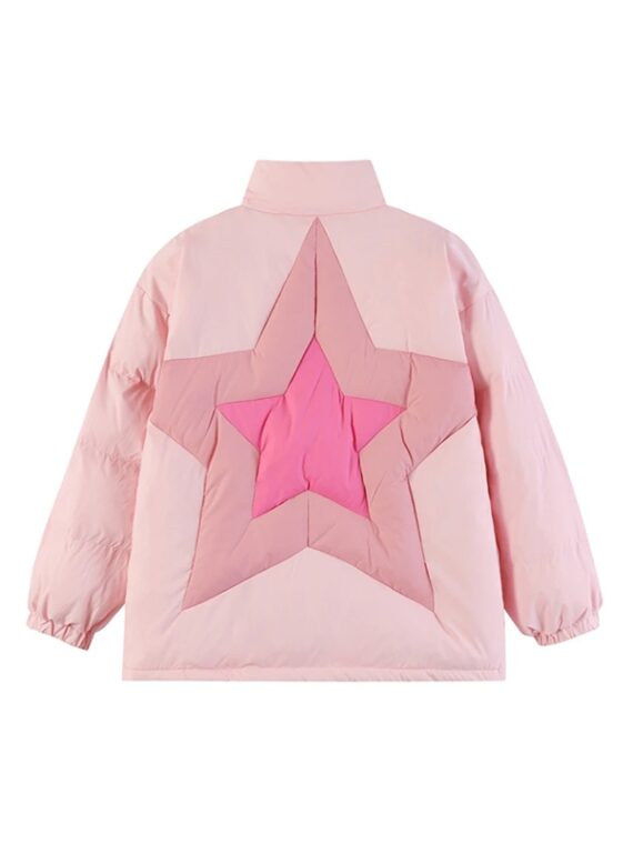 Star Patchwork Puffer Jacket