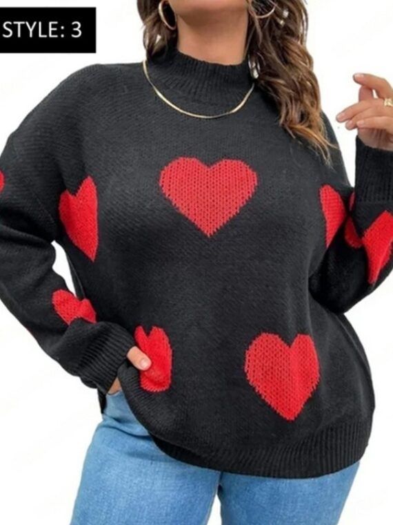 Valentines Day Multi-Color Heart Sweater
