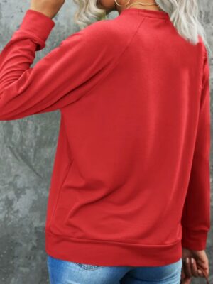 Women's Valentine’s Special Red Simple Heart Sweatshirt