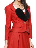 Vivienne Black Heart Shape Red Blazer