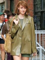 A Different Man 2024 Renate Reinsve Green Leather Blazer