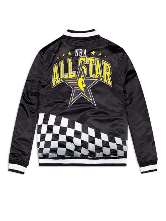All-Star Game 2024 Black Satin Bomber Jacket