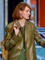 A Different Man 2024 Renate Reinsve Green Leather Blazer