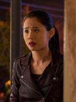 Nancy Drew S04 George Fan Black Leather Jacket