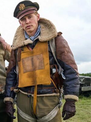 Masters of the Air Austin Butler Shearling Jacket