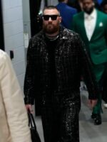 Super Bowl 2024 Travis Kelce Black Suit