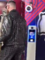 Super Bowl 2024 Travis Kelce Black Suit