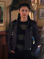 Nancy Drew S04 George Fan Black Leather Jacket