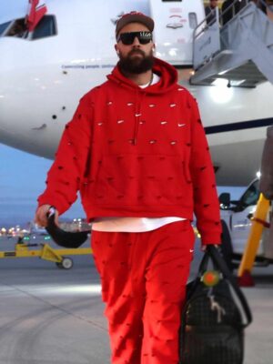 Travis Kelce Super Bowl LVIII Red Hoodie