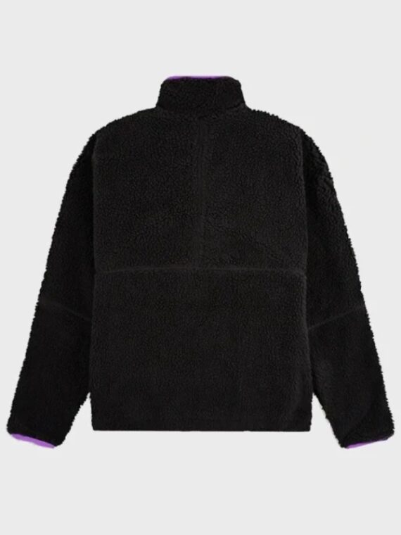 Travis Kelce Black Sherpa Fleece Jacket