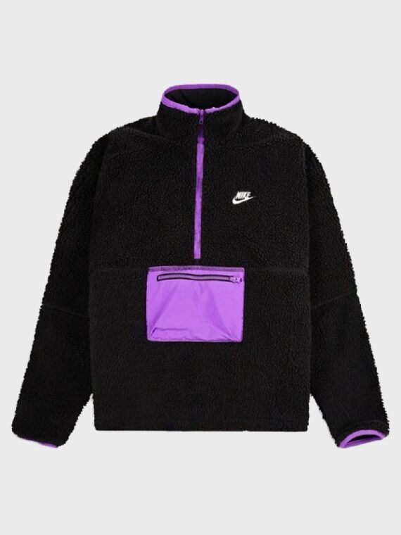 Travis Kelce Black Sherpa Fleece Jacket