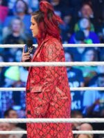 WWE Smackdown Bayley Red Leather Coat