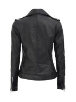 Womens Black Leather Biker Jacket