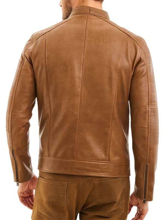 Camel Brown Mens Trucker Jacket
