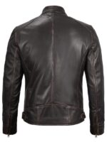 Mens Dark Brown Cafe Racer Jacket