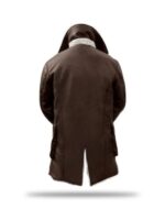 Mens Dark Brown Bane Sherpa Long Coat