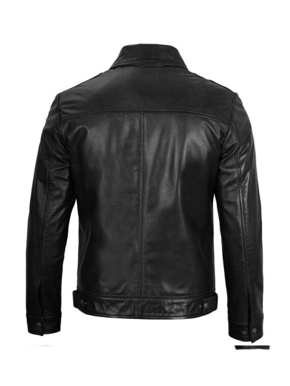 Vintage Black Mens Leather Jacket