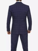 Shelby Blue Three Piece Check Suit