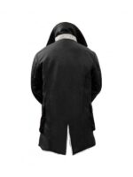 Mens Black Sherpa Leather Coat