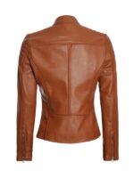 Women Tan Leather Jacket