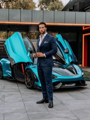 Tristan Tate Mens Blue Suit