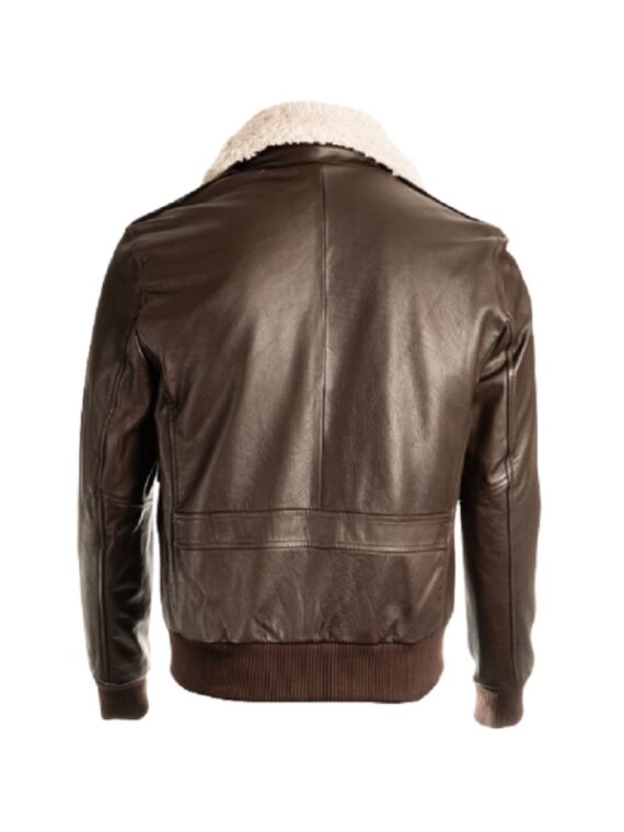 Mens Brown Pilot Shearling Jacket