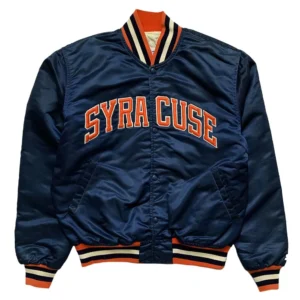 90s Syracuse Blue Bomber Jacket