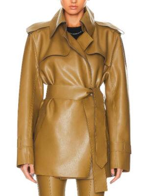 Faith Mitchell TV Series Will Trent S03 Leather Coat Trench