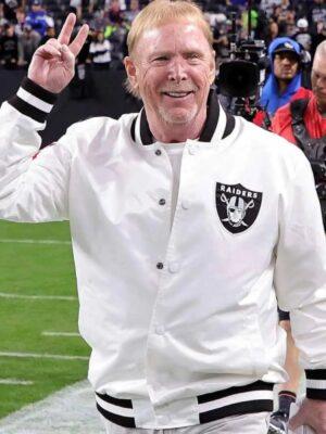 Mark Davis Las Vegas Raiders White Jacket