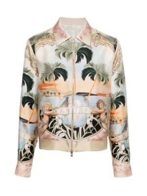 The Voice Season 27 John Legend Printed Jacket in Satin