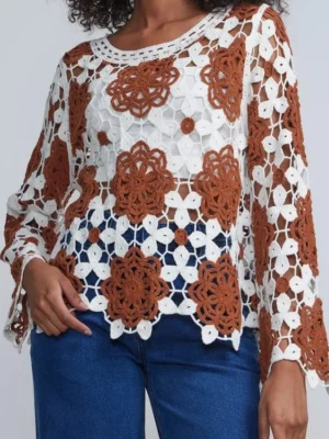 The Voice S27 Tinika Wyatt Crochet Shirt