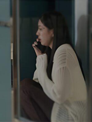 When The Phone Rings 2025 Chae Soo-Bin White Knit Cardigan
