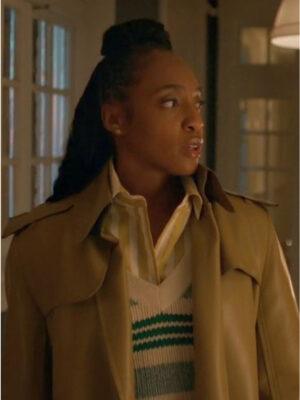 Will Trent S03 Iantha Richardson Leather Coat